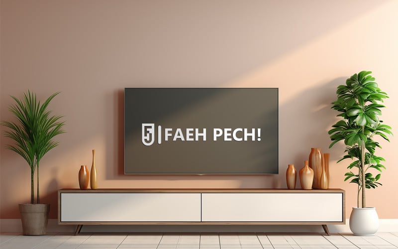 Livingroom Television mockup Product Mockup