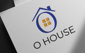 O Letter Alphabet Initial House Home Window Building Business Logo Template