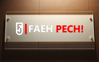 Outdoor wall logo mockup | Wall board logo mockup