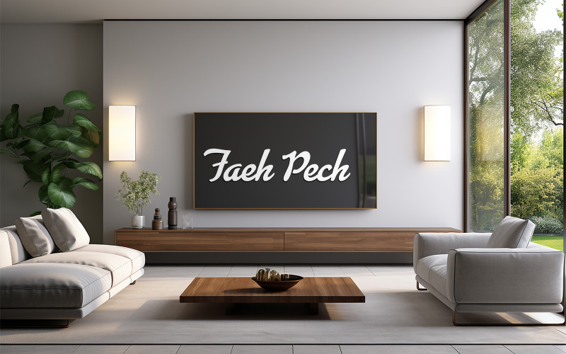 Tv mockup | Livingroom tv mockup Product Mockup