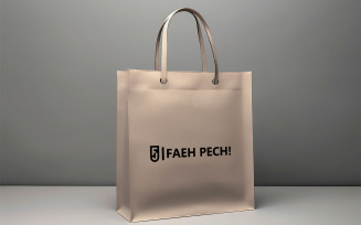 Beige shopping bag mockup | shopping bag mockup | bag mockup