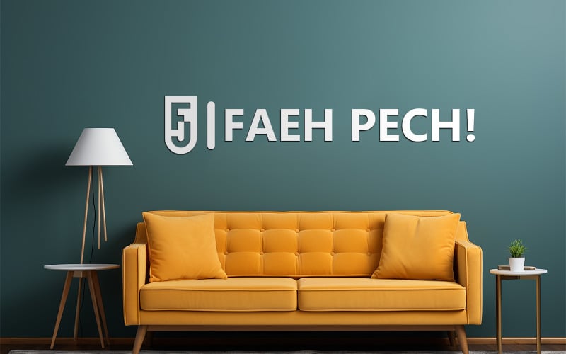 Blue livingroom mockup | livingroom logo mockup | livingroom mockup Product Mockup