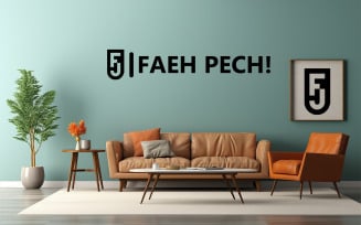 Blue livingroom mockup | livingroom mockup | livingroom logo mock-up