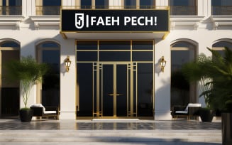 Building front mockup | outdoor mockup | outdoor logo mockup