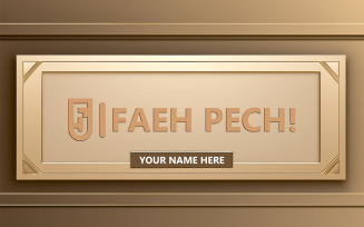 Gold board mockup | board mockup | logo mockup