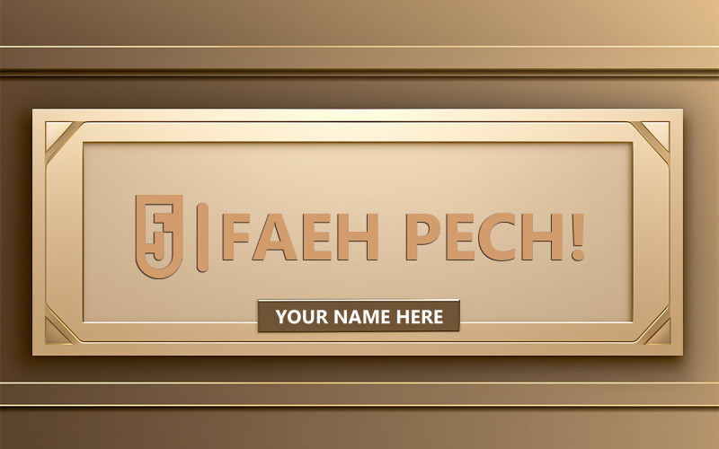 Gold board mockup | board mockup | logo mockup Product Mockup