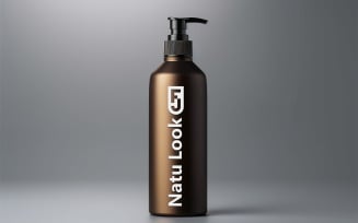 Gold bottle logo mockup | Gold bottle mockup