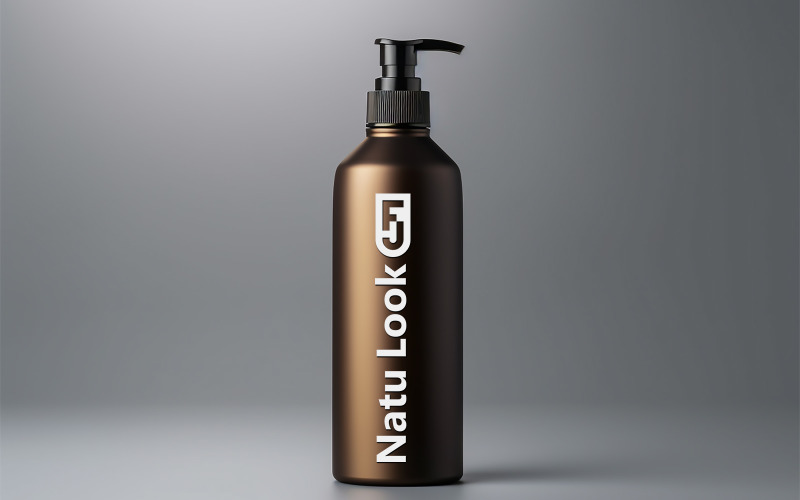 Gold bottle logo mockup | Gold bottle mockup Product Mockup