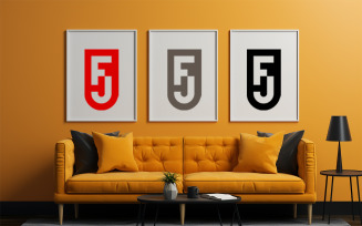 Gold livingroom board mockup | Gold livingroom mockup