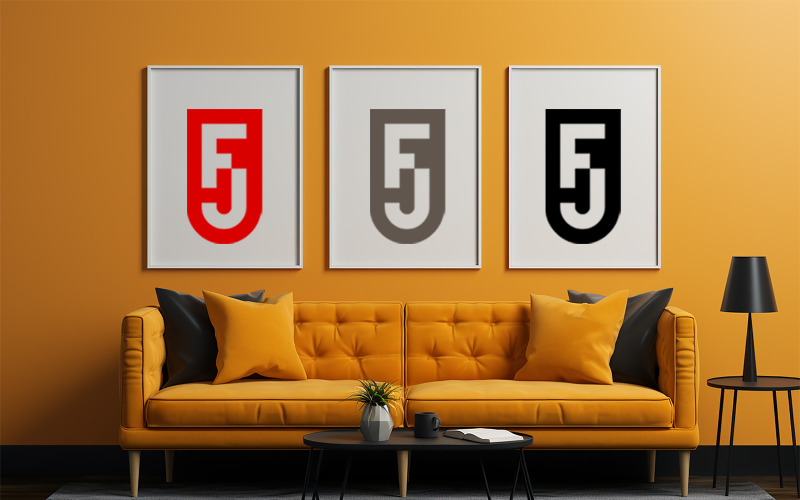 Gold livingroom board mockup | Gold livingroom mockup Product Mockup