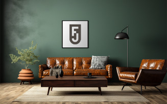 Interior board logo mockup | board mockup