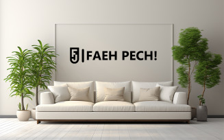 Livingroom board mockup | Livingroom logo mockup
