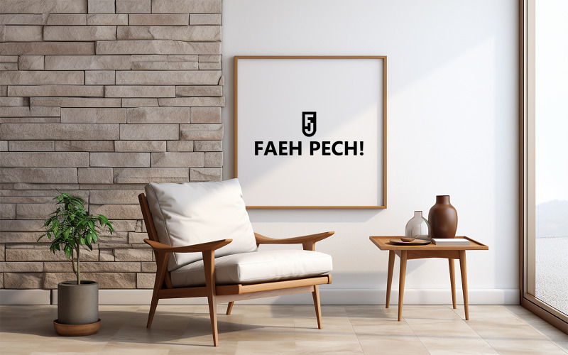 Livingroom wall board mockup design | Livingroom board mockup Product Mockup