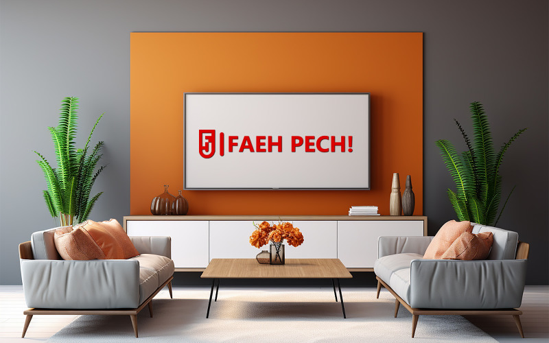 Tv mockup | Interior tv mockup Product Mockup