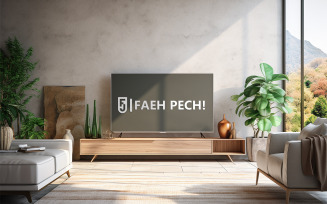 Tv screen mockup | Interior tv screen mockup