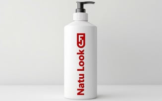 White bottle logo mockup | bottle logo mockup