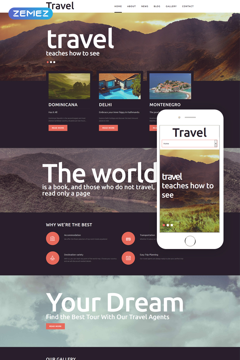 Хоум тревел. Шаблон Joomla путешествия. Discover Templates. Travel Agency Bootstrap.