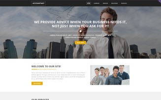 Accounting Website Responsive Website Template