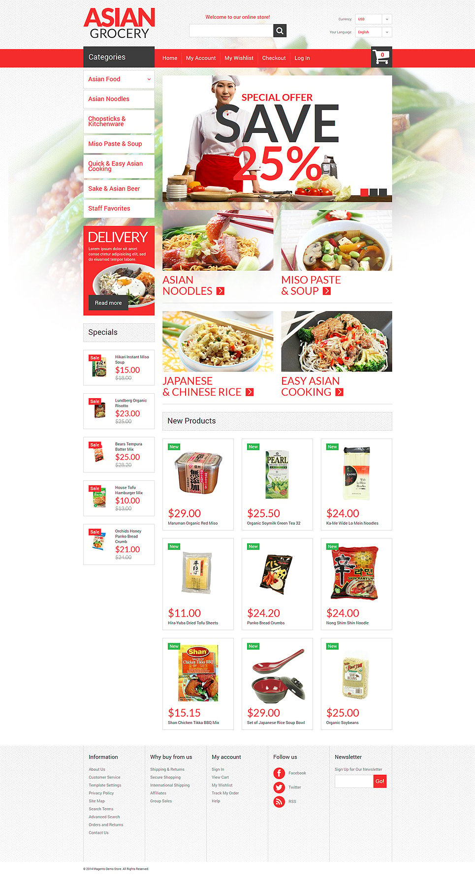 Asian Specialties Magento Theme New Screenshots BIG