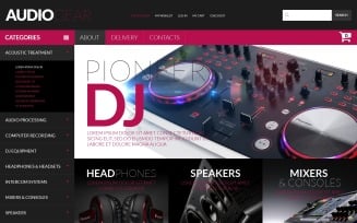 Audio Store PSD Template