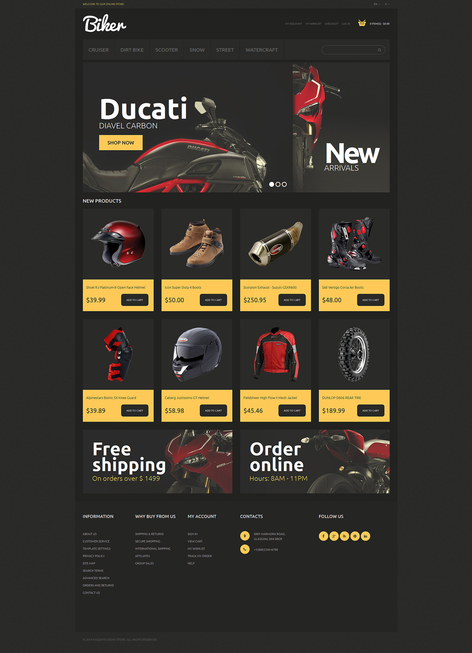 Bikes and Motorcycles Magento Theme New Screenshots BIG