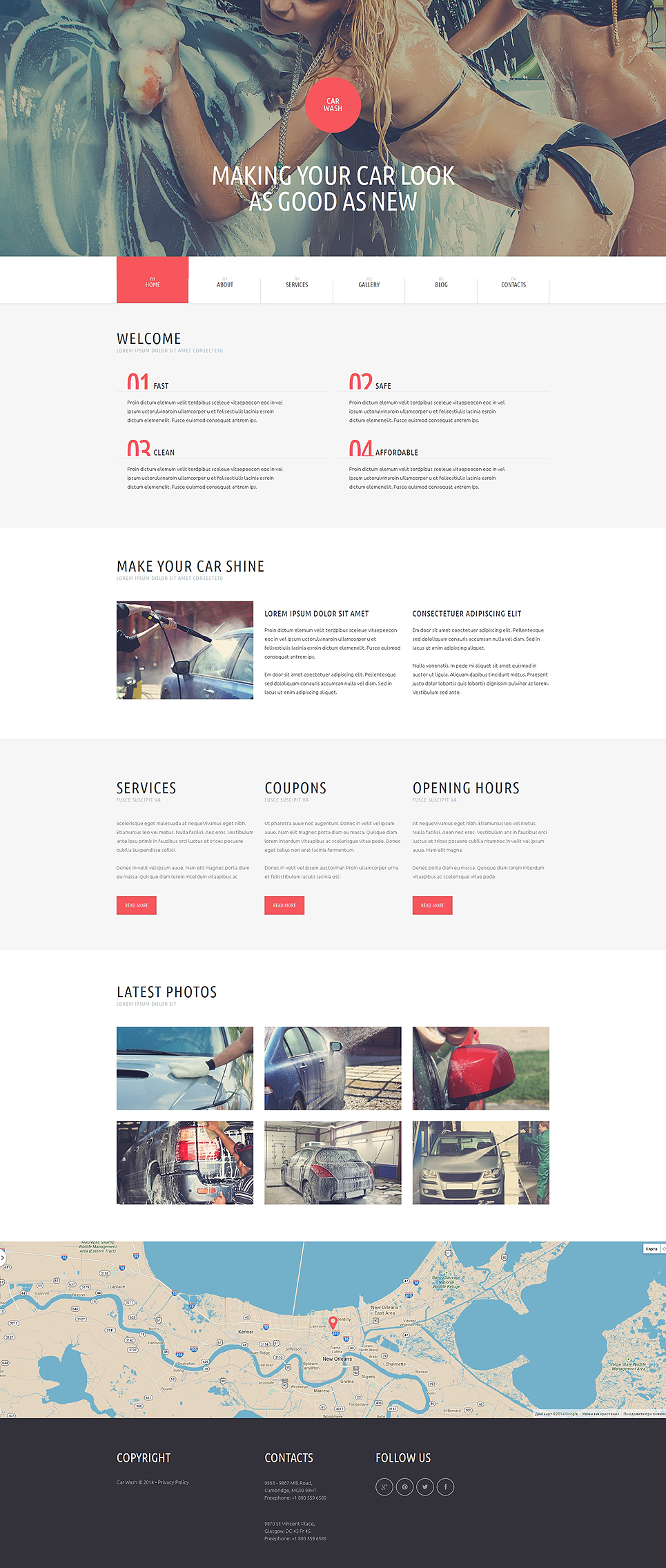 Car Wash WordPress Theme New Screenshots BIG