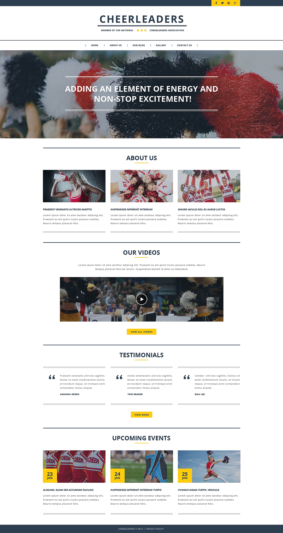 Cheerleading Responsive Website Template New Screenshots BIG