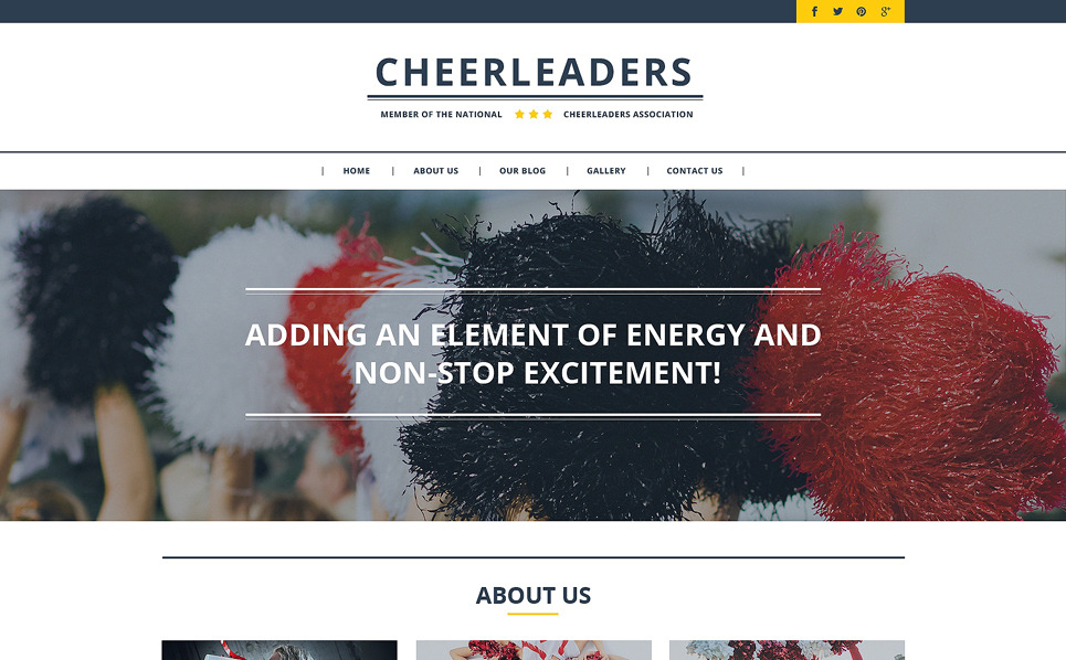 Cheerleading Responsive Website Template 51108