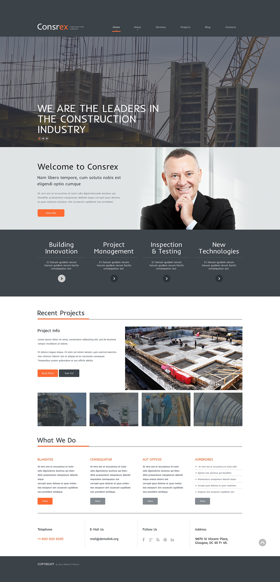 Construction Company Responsive WordPress Theme New Screenshots BIG