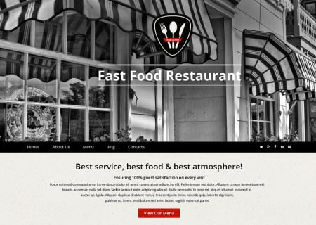Fast Food Restaurant Responsive