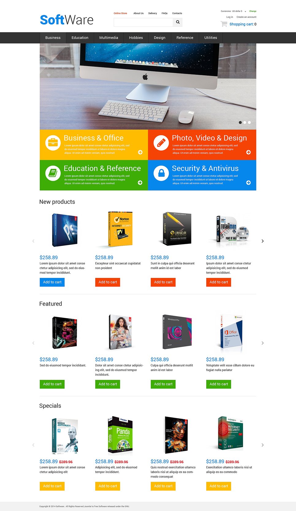 Highend Office Software VirtueMart Template New Screenshots BIG