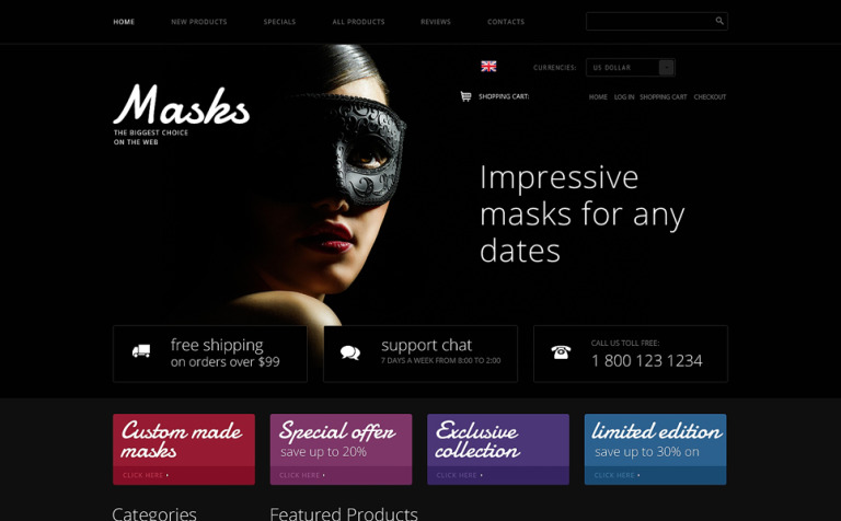 Holiday ZenCart Theme Big Screenshot Holiday ZenCart Template New Screenshots BIG