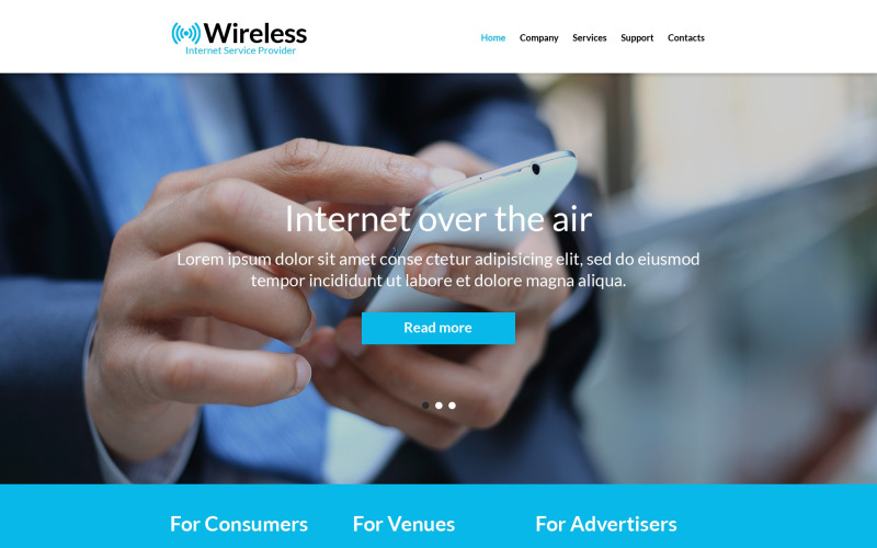 Internet Responsive Website Template