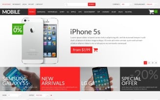 Mobile Store PSD Template