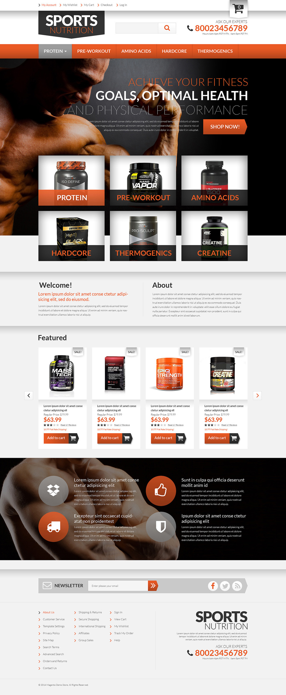 Nutrition Store PSD Template New Screenshots BIG