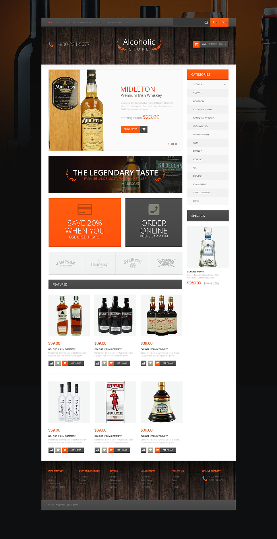 Refined Liquor Shop OpenCart Template New Screenshots BIG