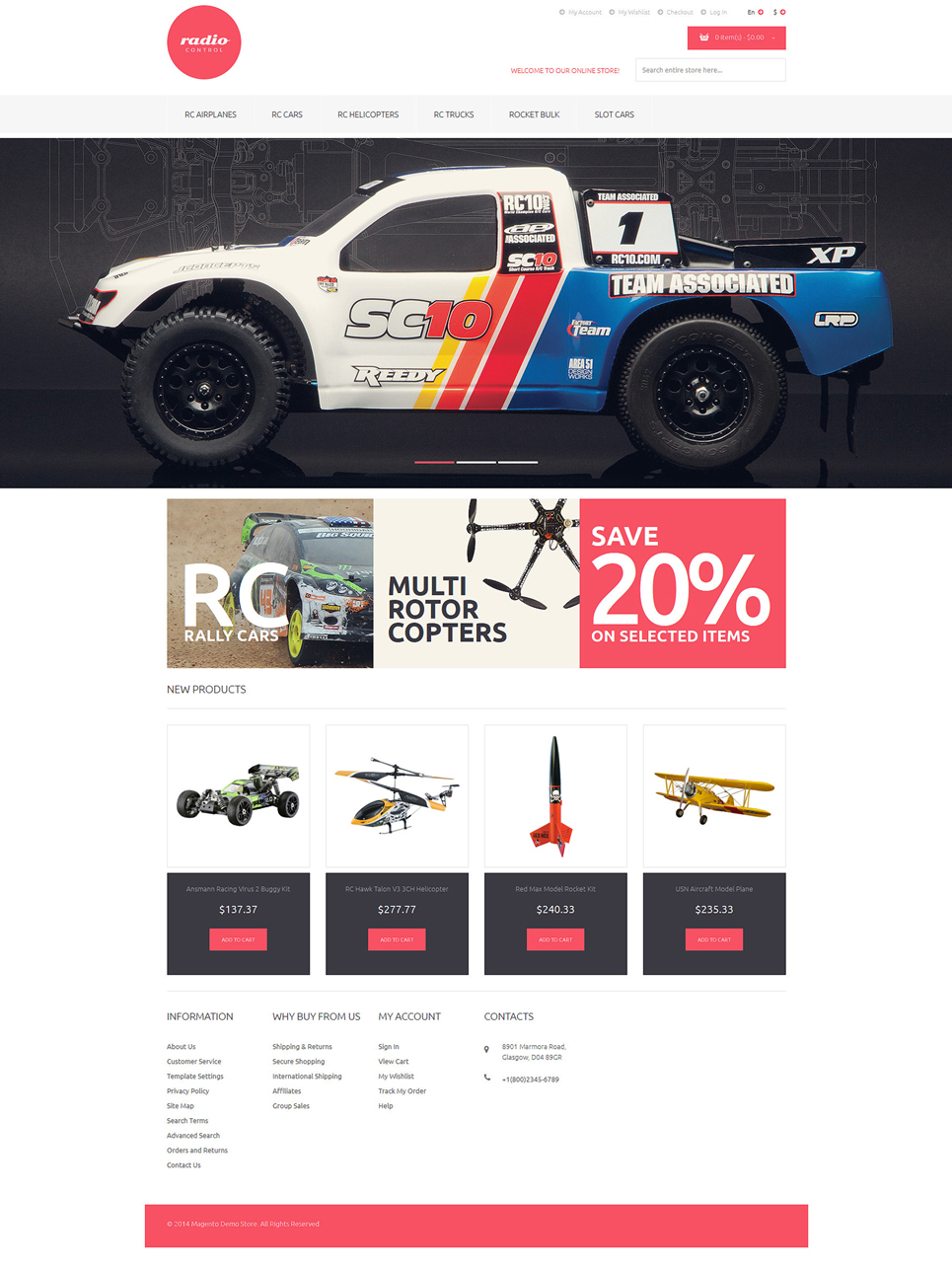 RemoteControlled Toys Magento Theme New Screenshots BIG