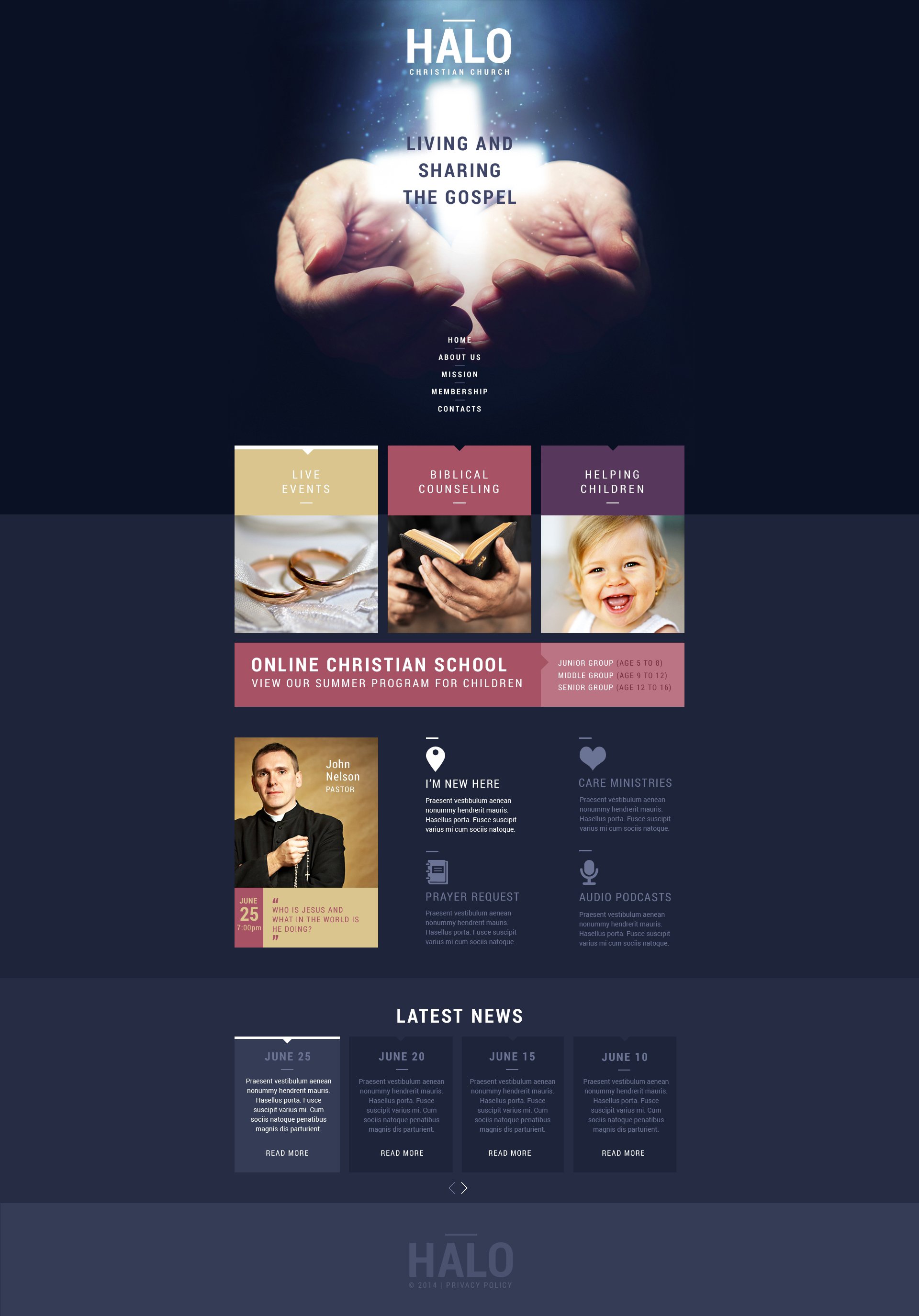 Responsive Website template over Christelijke №51140 - screenshot