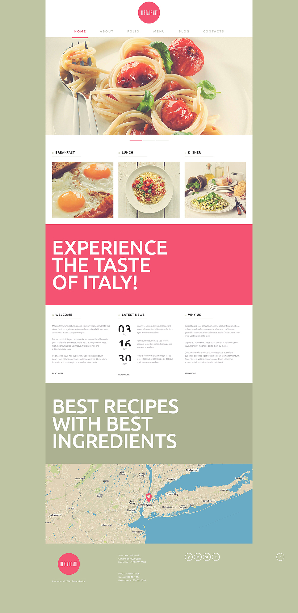 Seafood Restaurant Responsive Website Template New Screenshots BIG
