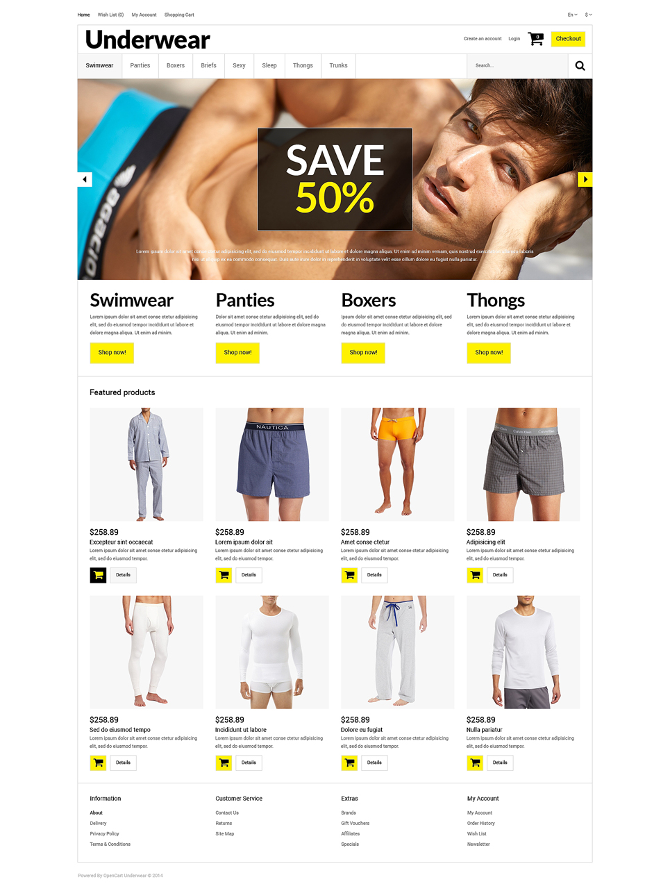 Trendy Underwear for Men OpenCart Template New Screenshots BIG