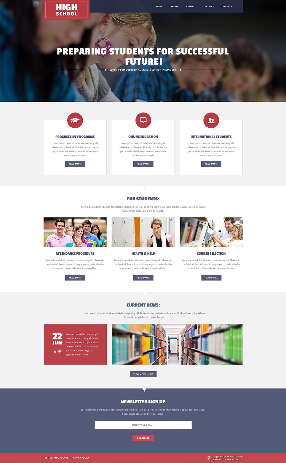 University Responsive Website Template New Screenshots BIG