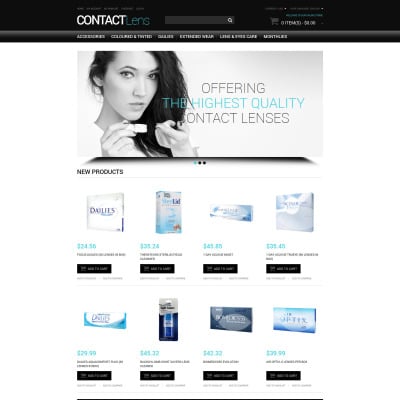 Vision Contact Lenses Magento Theme