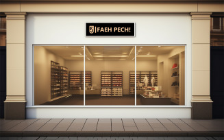 Bakery front logo mockup | Fast food store front logo mockup | store front mockup