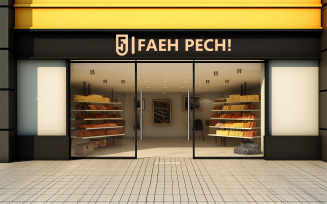 Bakery store front mockup | Bakery front mockup | store front mockup