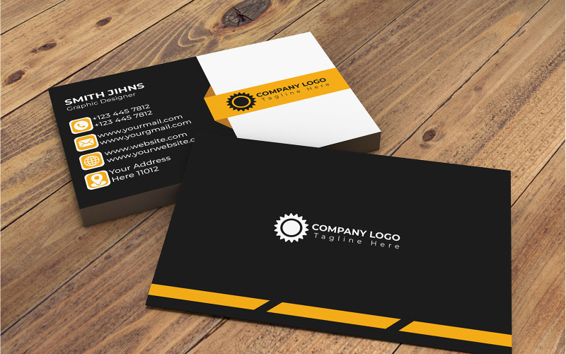Business Card Template Design (V-120) Corporate Identity