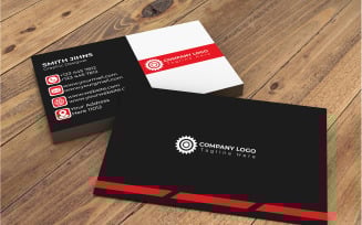 Creative Business Card and Professional Red Color Design