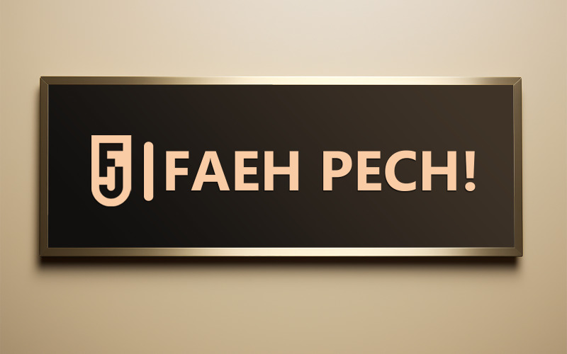 Front wall name plate mockup | wall nameplate mockup Product Mockup