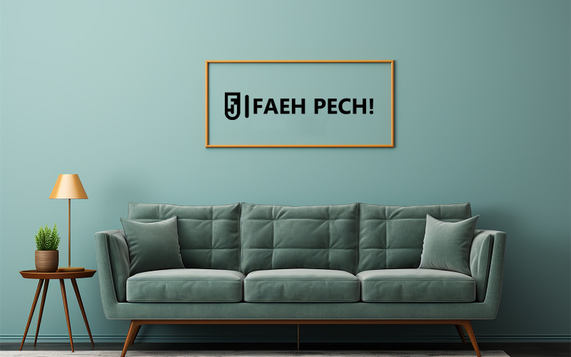 Livingrrom wall logo mockup | Livingrrom mockup | logo mockup Product Mockup