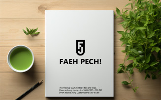 Notebook logo mockup | Paper logo mockup