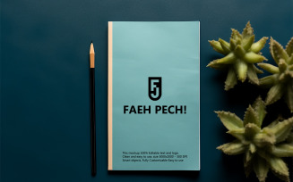 Notebook logo mockup design | Notebook mockup